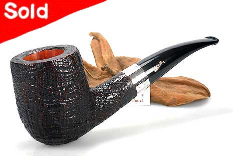 Savinelli Autograph Sandblast Sterling Silber 9mm Filter